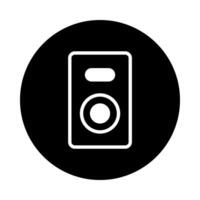 Speaker icon inside black circle illustration ideal for web design and user interfaces elements vector