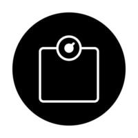 Simple weight scale icon illustration representing health fitness and monitoring body progress for wellness concept and goals vector