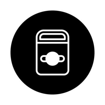 Simple minimalist illustration showing mail service email delivery icon inside of black circle background for websites vector