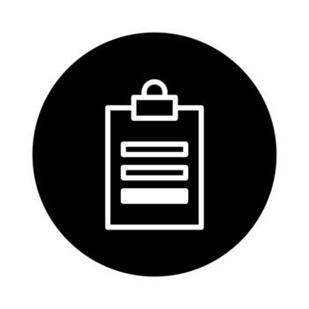 Simple and modern clipboard icon design in black and white for various applications and usages vector