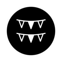 Simple and minimal black background of festive bunting banner for party celebrations and decoration event vector