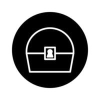 Minimalist treasure chest icon illustration design representing hidden wealth security and mystery adventure and untold stories vector