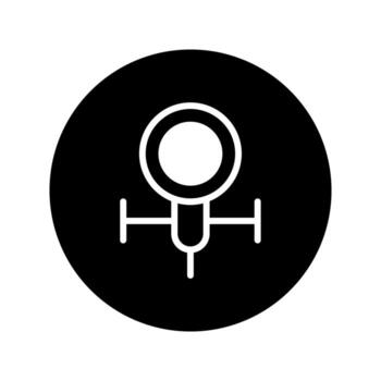 Minimalist symbol of earth with a circle and cross inside a black circle representing planetary harmony vector