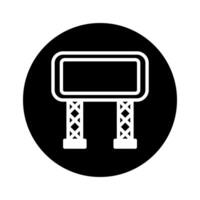 Minimalist road sign icon design in black and white perfect for web design and applications vector