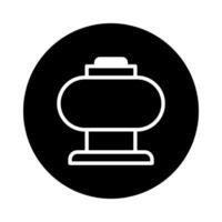 Minimalist oil tank icon design featuring a storage container for industrial sites and energy vector