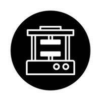 Minimalist illustration of a laboratory device used for scientific experiments and research projects and studies vector