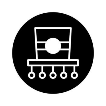 Minimalist icon design illustrating server network rack data storage in a modern style and elegance vector