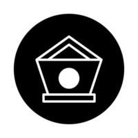 Minimalist geometric container design conveying simplicity and modern aesthetics with a black and white color palette vector