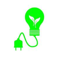 energy saving lamp leaf illustration design vector