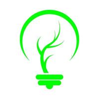 energy saving branch lights illustration design vector