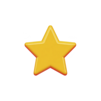 Shiny yellow star icon with smooth, glossy finish, often used to represent favorites or ratings in digital interfaces. star has simple, clean design with slight shadow effect png