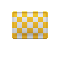 Rectangular tray with vibrant yellow and white checkered pattern, perfect for serving or decorative purposes, adds cheerful touch to any setting png