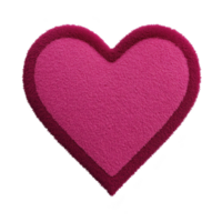 Pink heart with fuzzy texture and darker outline creates warm and cozy feeling, symbolizing love and affection. heart shape is universally recognized as symbol of emotion and care png