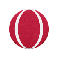 Red textured circle with two white curved lines creates bold, abstract design. simplicity and contrast evoke modern and dynamic feel, suitable for various creative uses png