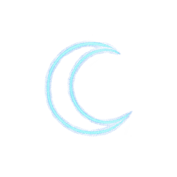 raggiante blu mezzaluna Luna simbolo su trasparenza sfondo, la creazione di mistico e sereno atmosfera. neon piace effetto Aggiunge moderno e artistico toccare per celeste design png