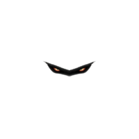 Pair of glowing, sinister eyes peer out from darkness, creating mysterious and eerie atmosphere. eyes are sharp and intense, suggesting sense of danger or intrigue png