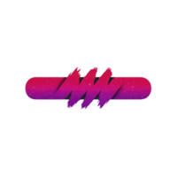 Vibrant, abstract design featuring pink and purple gradient bar with jagged, textured cut through center, set against transparent background png