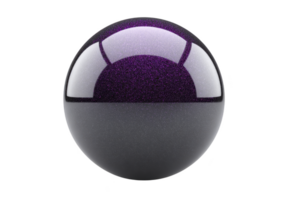Shiny, reflective purple sphere with smooth surface and subtle gradient effect, creating futuristic and elegant appearance. sphere glossy finish enhances its modern aesthetic png
