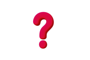 Bold red question mark stands out against transparent background, symbolizing curiosity and inquiry. vibrant color and simple design make it ideal for highlighting questions or uncertainties png