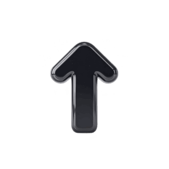 lucido nero freccia puntamento verso l'alto trasparente sfondo, simboleggiante direzione o progresso. elegante design Aggiunge moderno tocco, fabbricazione esso adatto per digitale interfacce o grafico design progetti png