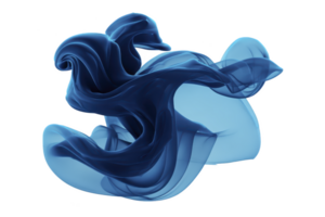 Dynamic abstract blue wave design with fluid, swirling shapes creates sense of motion and elegance. translucent layers add depth and modern aesthetic png