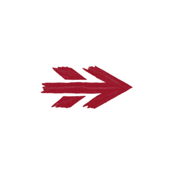 rosso mano disegnato freccia puntamento giusto su trasparenza sfondo, veicolare direzione e movimento. ruvido struttura Aggiunge dinamico e artistico tatto, adatto per design elementi png