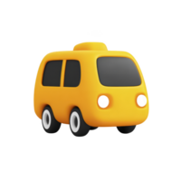 Cute, cartoon style yellow taxi with rounded edges and simple design, evoking playful and cheerful vibe. taxi features black windows and white wheels, ideal for children illustrations png