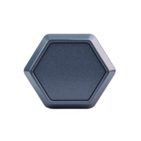 Hexagonal, dark blue, non stick baking pan with sleek design, ideal for modern kitchens and baking enthusiasts. pan unique shape adds stylish touch to culinary creations png