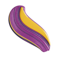 Vibrant swirl of purple and yellow paint creates dynamic, artistic brushstroke, showcasing blend of colors and textures. abstract design evokes creativity and movement png