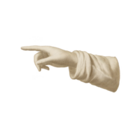 Vintage style illustration of pointing hand with detailed, textured appearance, evoking sense of direction and guidance. hand is depicted in classic, artistic manner png