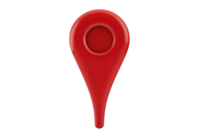 Red location pin icon isolated on transparency background, symbolizing navigation and mapping. pin is simple and modern, often used in digital maps to mark specific locations png