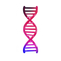 Vibrant, colorful DNA helix with gradient of red, pink, and blue hues, symbolizing genetics and science. design is modern and abstract, conveying innovation and research png