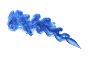 Swirling, abstract blue smoke pattern on transparency background creates dynamic and ethereal visual effect. intricate shapes and flowing lines evoke sense of movement and mystery png