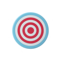 Colorful circular target with concentric rings in red, white, and blue, isolated on transparency background. design is simple and symmetrical, creating striking visual effect png