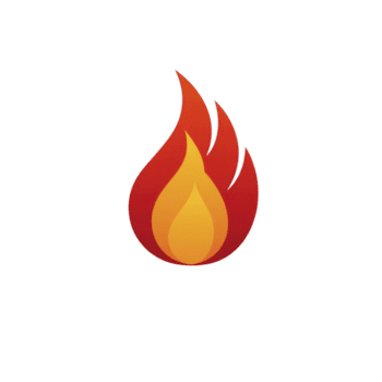 vibrante rojo y naranja fuego icono con estilizado diseño, simbolizando energía y calor. fuego tiene suave degradado, creando dinámica y moderno apariencia png