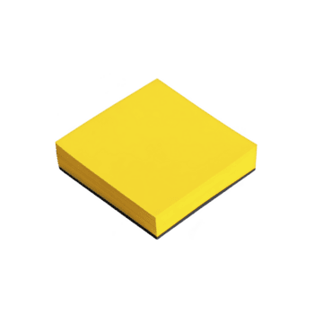 pila di vivace giallo appiccicoso Appunti è ordinatamente organizzato, pronto per uso nel organizzazione compiti o annotare giù promemoria. luminosa colore Aggiunge allegro toccare per qualunque spazio di lavoro png