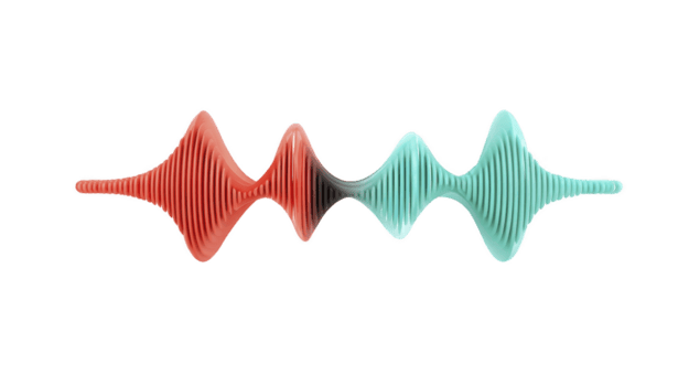 colorida abstrato som onda Projeto com vermelho e cerceta matizes cria dinâmico e moderno visual. ondulado padronizar simboliza audio ou música, adicionando sentido do movimento e energia png