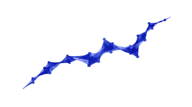 Blue abstract lightning bolt design with watercolor texture, featuring jagged edges and dynamic shape. vibrant blue color and artistic style create striking visual effect png