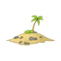 Sea palm tree vector