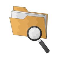 illustration of a folder search vector