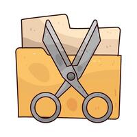 Illustration of Cut Folder vector