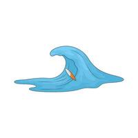 Surfboard in the waves vector