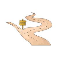 illustration of path vector