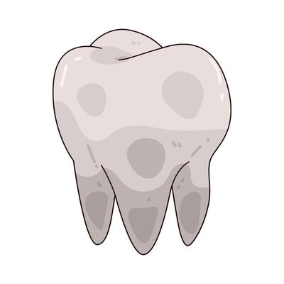 clean white teeth illustration