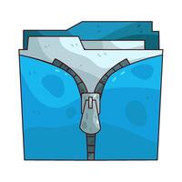 Illustration of a zippered folder vector