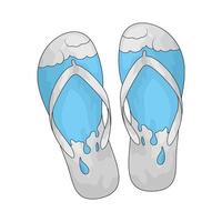 simple beach flip flops vector