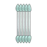 Five Cotton Swabs vector