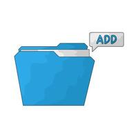 illustration of add folder vector