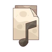 Illustration of Audio File vector