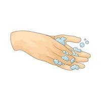 Illustration of Washing hands with soap vector